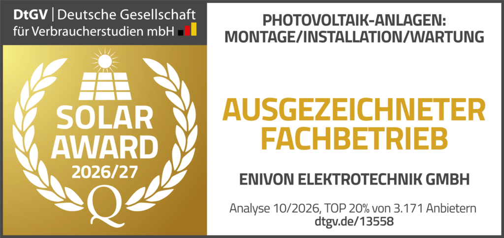 Solar-Award 2026/27 der DtGV als ausgezeichneter Fachbetrieb