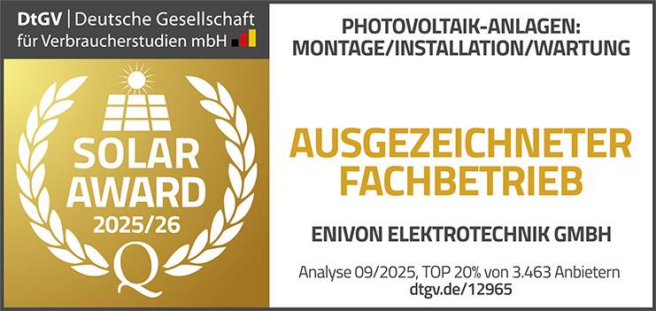 Siegel des Solar Awards 2025/2026 als ausgezeichneter Fachbetrieb
