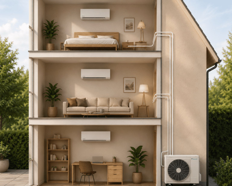 Multisplit-Klimaanlage mit mehreren Innengeräten